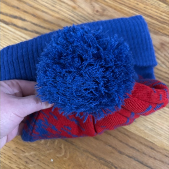 New Era Adult Chicago Cubs Red and Blue Pom Beanie hat - Picture 8 of 8